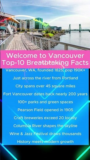 Welcome to Vancouver, Washington: Top-10 Breathtaking Facts #USA #city #Vancouver #WA