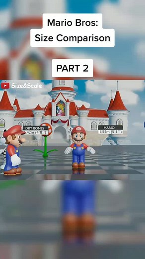 Super Mario Bros Size Comparison PART 2