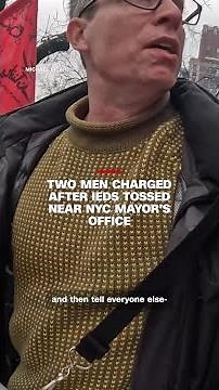 Two men charged after IEDs tossed near NYC mayor's office