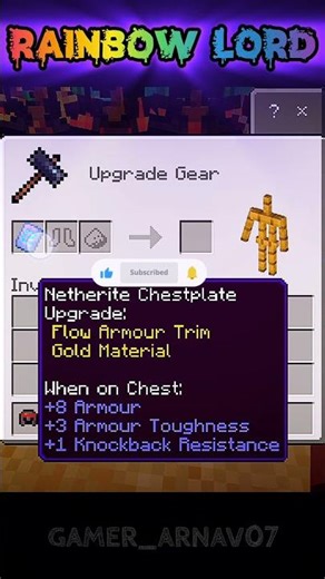 The RAINBOW LORD Armor in Minecraft! 🌈🛡️