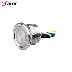 [Hot Item] 22mm Interruptor de botón pulsador piezoeléctrico metálico LED a prueba de agua 12V