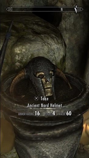 skull scream - Skyrim Elder Scrolls Clip #shorts #skyrimmemes #skyrim #spooky #jumpscare #gameclips