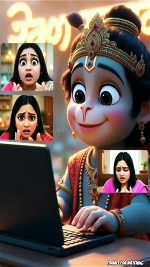 A Hindi Story Of Hanmun Ji Solved Peoples Problems in Laptop || #shortsfeed #shorts #explore