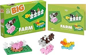 PLUS PLUS - Big Activity Set - Construction Building STEM Toy, Interlocking Large Puzzle Blocks for Toddlers and Preschool - Farm, 40 Pieces