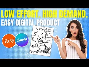 How to Make Colouring Pages to Sell on Etsy Using Canva (Beginner Friendly Digital Product Tutorial)