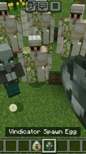 vindicator vs golem #zoltgamerz #minecraft #trending #village #golem