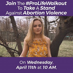 1.4M views · 8.5K reactions | On April 11 at 10 AM, pro-life students across the country are called to stand for the preborn and participate in the #ProLifeWalkout. Sign up today at prolifewalkout.org to get started! | Students for Life of America | Facebook
