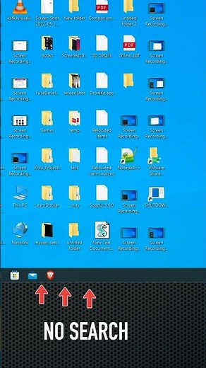 access hidden or missing windows search bar quickly