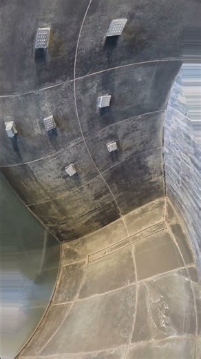 Slate Wetroom covered in limescale transformed.