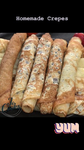 230K views · 2.1K reactions | These Homemade Crepes are completely made from scratch. Perfectly thin, tender and delicious pancakes made easy with my straightforward step-by-step recipe! Recipe— https://www.jocooks.com/recipes/crepes-clatite/ | JoCooks | Facebook