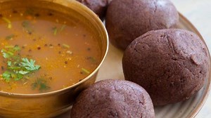 Ragi Mudde Recipe is a delicious Karnataka dish made from ragi flour that is cooked and flavored with ghee. Give this wholesome recipe a try and serve along Chicken Saaru or Ulava Charu (horsegram curry) like how I have done in this video. Recipe Link - https://www.archanaskitchen.com/ragi-mudde-recipe | Archana's Kitchen
