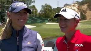 A sister-sister practice round was the perfect start to the week for Jessica and Nelly Korda. #USWomensOpen | United States Golf Association - USGA