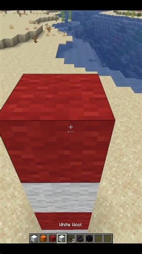 How to make a simple and very easy candy cane in minecraft #Minecraft #minecraftbuilds | EnviousTheory