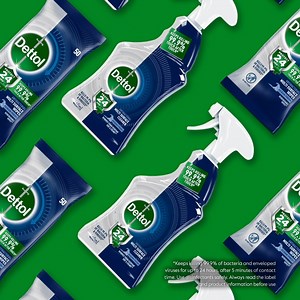 Use Dettol Protect 24 this winter to kill 99.9% of cold and flu...