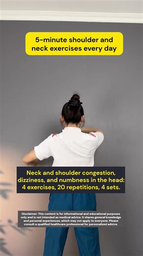 5-Minute Neck & Shoulder Routine to Relieve Tension | 4 Easy Exercises
