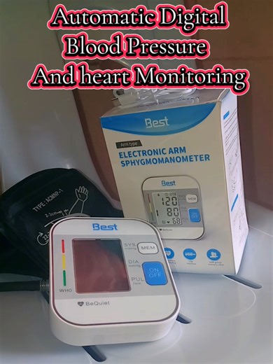 Powered Automatic Blood Pressure with Heart Rate Pulse#bloodpressuremonitoring#pulsemonitoring #digitalbp #batteryoperated #automaticbp