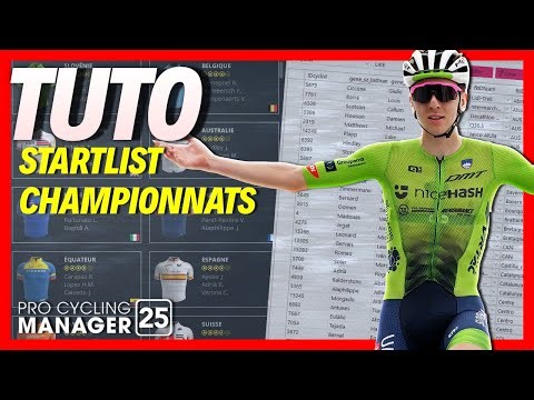 PCM TUTORIAL - HOW TO MAKE A STARTLIST FOR CHAMPIONSHIPS (NATIONAL, WORLD, EUROPE)?