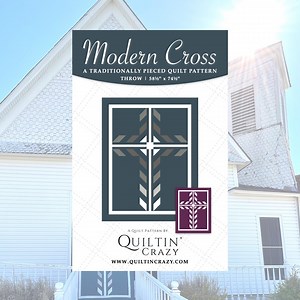 Modern Cross Quilt Pattern: Beginner Friendly Cross Quilt Pattern - Multiple Design Options (printed Physical Copy) - Etsy