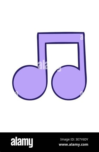 shaking motion animation of cute cartoon of musical note Stock Video Footage - Alamy