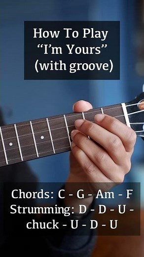 🌀 How to play "I'm Yours" in ukulele with groove #Shorts