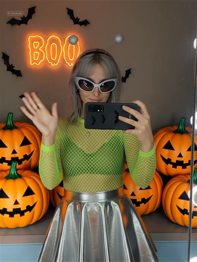 I come in peace 👽💚 #aliencostume #halloweenreels #FuturisticFashion #halloween2025 #spookyseason #spookyvibes #HappyHalloween #octobervibes #trickortreat #halloweencostume #halloweenaesthetic #aliencostume #costumeideas #darkaesthetic #neongreen #halloweenlookk #SpookyChic #AlienVibes | Desiree G. Naquin
