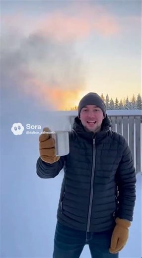 Throwing Water Into ARCTIC Air ❄️ (Instant Freeze) #shorts