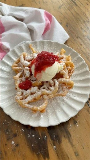 Homemade Funnel Cakes recipe at lifeisaparty.ca #funnelcakes #funnelcake