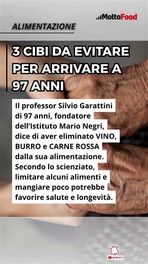 3 cibi da evitare per arrivare a 97 anni