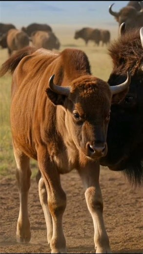 Epic Bison Herd Protecting Calf 🐂🔥 | Wildlife Survival Moment | #Bison #Wildlife #AnimalProtection