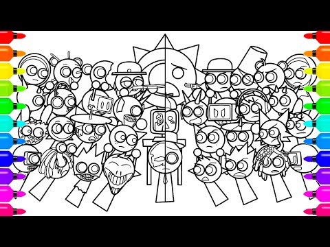 Incredibox SPRUNKI Coloring Pages - Phase 2 vs Phase 1 | Satisfying Coloring all SPRUNKI