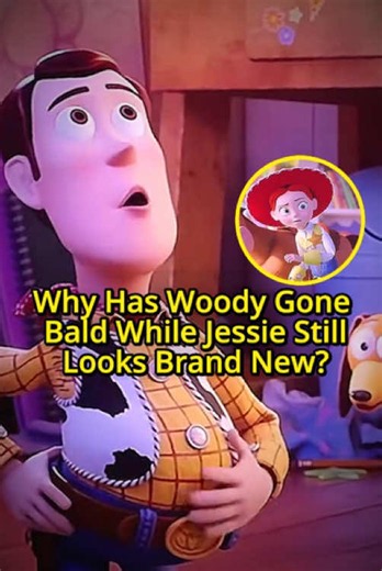 Why do Woody and Jessie,despite both being toys made in1955,look so different today?Woody has gone bald and developed a potbelly,while Jessie still looks almost brand new#toystory #movie #fyp #usa #us