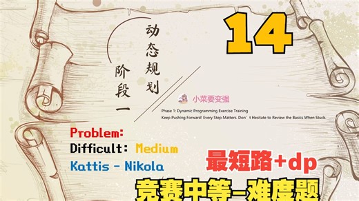 【动态规划·阶段一】训练 14. 最短路上的动态规划 Kattis-Nikola