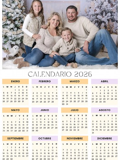 #calendario #2026 #plantilla #canva #editable