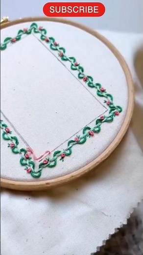 hoop photo frame 😊✨#embroidery by vaibhavi#shorts