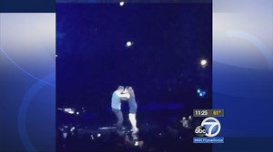 Overzealous fan rushes at Adam Levine during Anaheim show