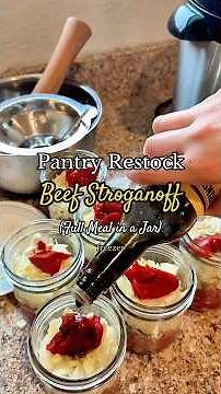 Canning meal in a jar | Beef Stroganoff pressure canning tutorial | Easy dinner