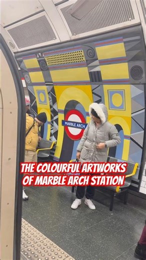 The colourful ARTWORKS of Marble Arch Station #art #artwork #marblearch #station #tube #train #tfl