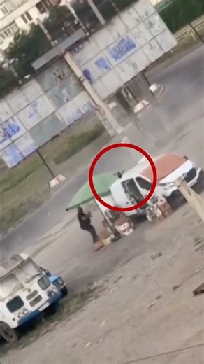 Chilling Video Shows Russian Drone Hunting Civilian Before Exploding in Ukraine #shorts
