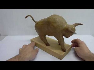 DIY: how to make a simple and easy paper mache bull statue