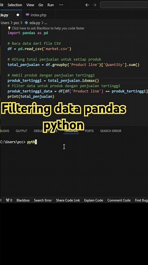 Filtering data pandas python