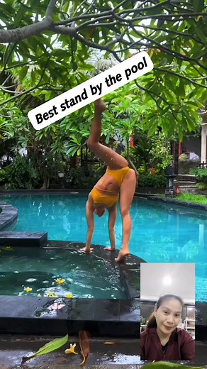 Best stand by the pool. #handstand #poolvibes #acrobatics #fitnes #fitnessmotivation #vedioviralreel #viral #everyoneactive | Jocelyn Dandan Amarille