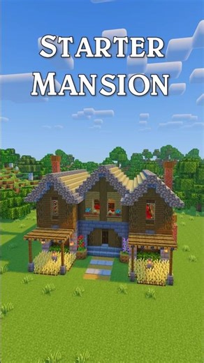 Minecraft Starter Mansion Tutorial 🏰 #minecraft #shorts