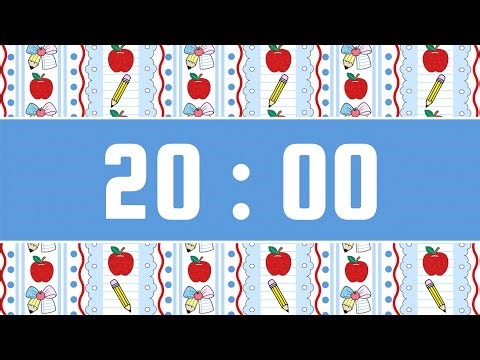 20-Minute Timer | With Alarm Bell & No Music | Preppy Coquette School Theme ✏️🍎