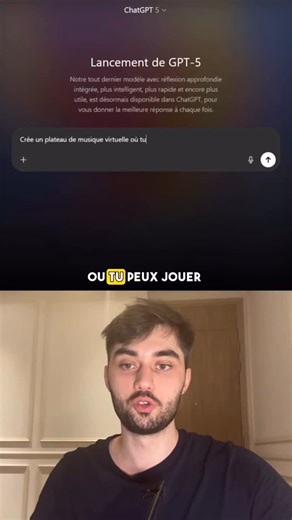 Léo Deep - IA on Instagram: "Ça y est, ChatGPT-5 est sorti ! Et tu peux faire plein de choses incroyables. Il répond plus rapidement. Il hallucine moins. Il peut penser plus longtemps pour des réponses plus puissantes. Il peut coder bien mieux qu’avant. #OpenAI #IntelligenceArtificielle #ChatGPT5"