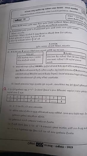 Mathematics Examination Paper Analysis for GCE
