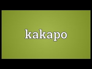 Kakapo Meaning