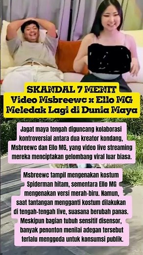 SK4ND4L 7 MINUTES: Msbreewc x Ello MG Video Explodes Again in Cyberspace,