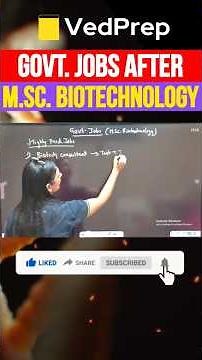 📚🎓📚 Govt Jobs after M.Sc. Biotechnology ‪@VedPrepBiologyAcademy‬ #mscbiotechnology #msc #jobsearch