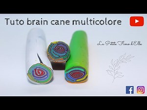 Tuto brain cane multicolore - La Petite Fimo d'Elle
