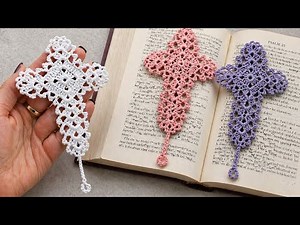 WOW💯💫SUPER Easy Crochet CROSS Bookmark Pattern 😍 New Crochet Cross Bookmark Tutorial ❤️
